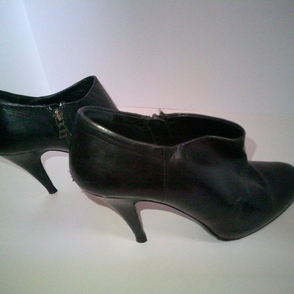 Prada Black Leather High Heel Booties - Picture 5 of 7